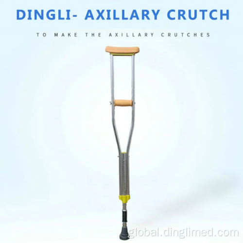 Adult Fracture Aluminum Alloy Underarm Crutches Comfortable Adjustable Aluminum Alloy Underarm Crutches Supplier